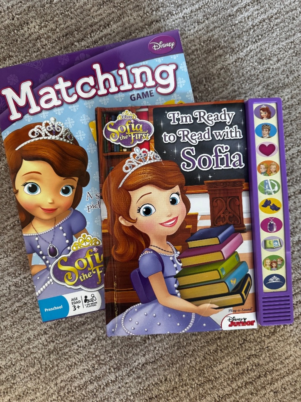 Disney Sofia the First Activity Bundle | Sound Book & Matching Game!